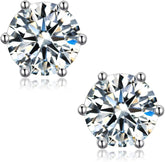 Dazzling Moissanite Stud Earrings - White